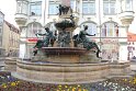 Florabrunnen Stufe Lausitzer Granodiorit, Brunnenbecken Seeberger Sandstein, Schale und Obelisk Virbo Granit