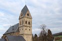 Kirchturm St.-Potentinus-und-Martinuskirche in Wehr aus Weiberner Tuff, Kirchenschiff aus Wehrer Basaltuff